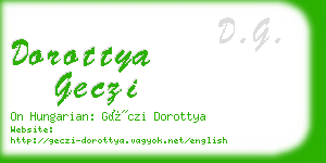 dorottya geczi business card